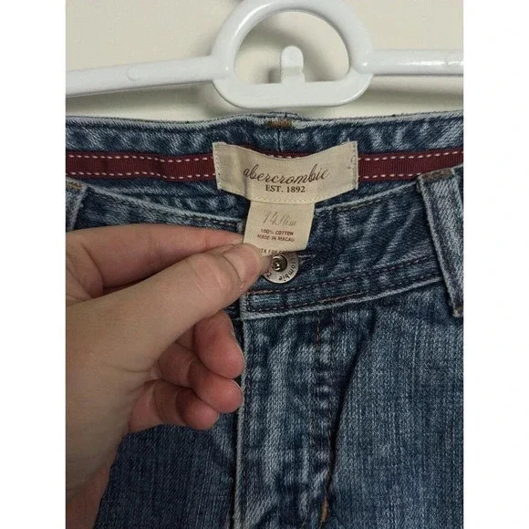 Vintage Abercrombie cargo jeans kid 14/ adult 2 - Picture 5 of 9